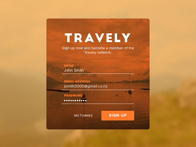 Daily Design 001 - Sign Up daily ui design signup web