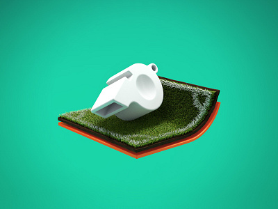 Football #1 3d branding c4d cinema4d football grass icon illustration pitch render soccer