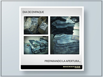 Lanzamiento tienda, muestra de prendas, Jeans, uso en RRSS: FB