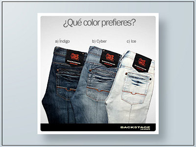 Trivia, muestra de prendas, Jeans, uso en RRSS: FB advertising design diseño grafico estilo limpio graphic design illustration linea gráfica promociones