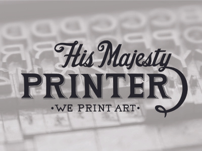 Print shop branding design graphic lettering pattern