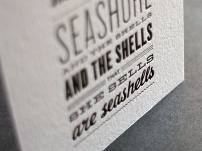 English patter. Letterpress card. cotton paper graphic hand hand printed lettering letterpress type typography