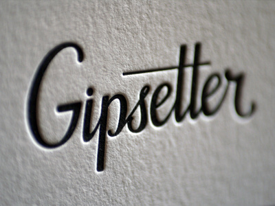 Gipsetter branding littering logo typography