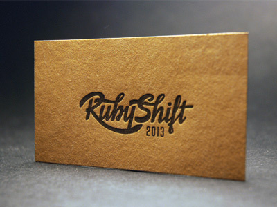 RubyShift conference lettering letterpress logo typography wordmark