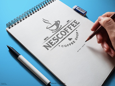 Logo Nescoffee branding design food graphic design illustration logo typography vector