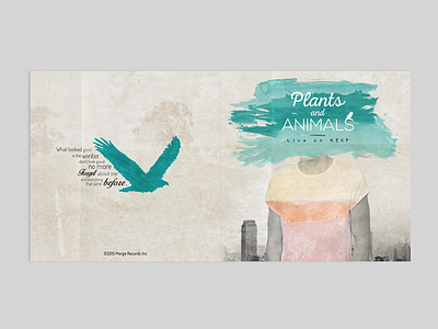 Plants and Animals - CD front and back covers and animals art cd collage cover design graphic indie plants rock