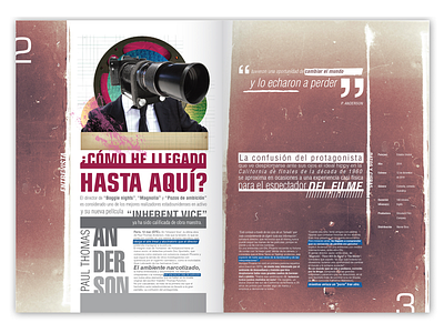 Editorial Design - Double page spread design editorial graphic interview magazine