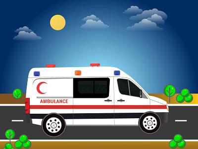 Ambulance vector illustration ambulance car design fire graphic design illustration minimal print vector