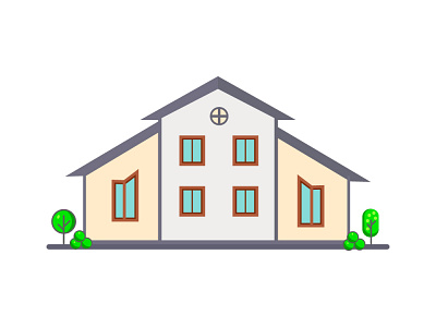 Cartoon house vector illustration