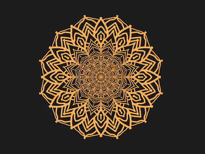 Luxury mandala background with golden decoration illustration mandala ornate print vector