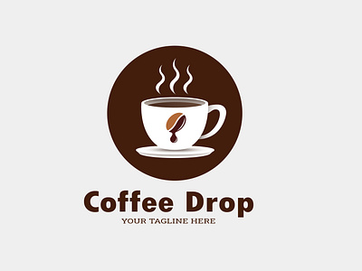 Coffee Drop coffee shop logo vector illustration