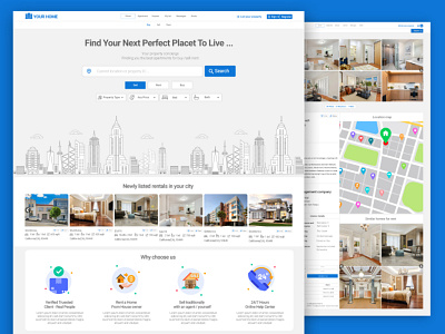 Real Estate Website UI/UX clean concept 3d app branding design engine flat graphic design icon illustration logo mandala design minimal print typography ui ux vector web