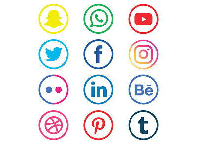 Social Media Logo Collection button comment contact download facebook favourite follow me google google plus instagram like logo pinterest retweet social media social networking twitter vimeo web