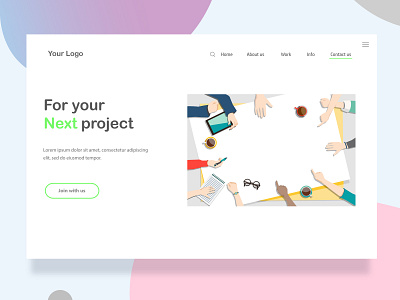 Next project web landing page app design element flat icon illustration logo print typography ui ux vector web website