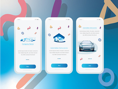 Automobiles app Splash Screen UI app illustration ui ui ux ui design userinterface vector