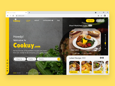 Cookuy - All about Nusantara recipes website app design ui ux