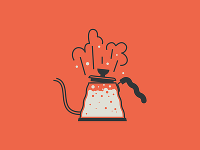 Kettle Illustration barista boiling water bubbles chemex coffee coffee shop cold brew french press hario illustration kettle spot illustration v60