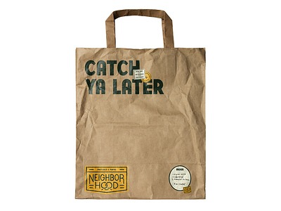 NHP "To-Go" Bag bag cardboar carryout food packaging pretzels stickers to go
