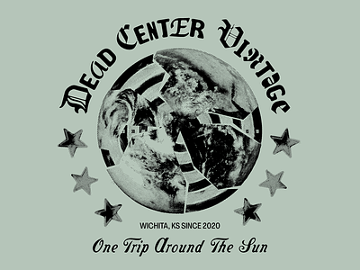 DCV Shirt collage globe halftone postmodern punk shirt sun target thrift vintage