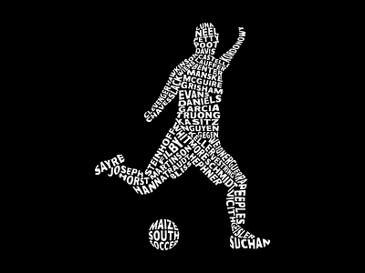 MSHS Soccer football silhouette soccer word cloud