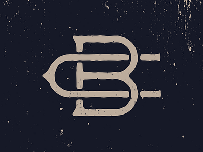 Personal Logo baseball cb logo monogram monoline type vintage