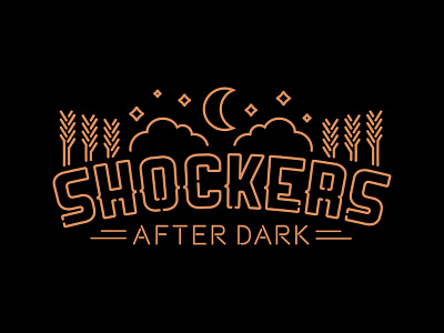 Shockers After Dark logo moon neon shockers sign wheat wsu