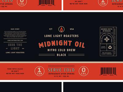 Midnight Oil Cold Brew can coffee cold brew lockup packaging wichita