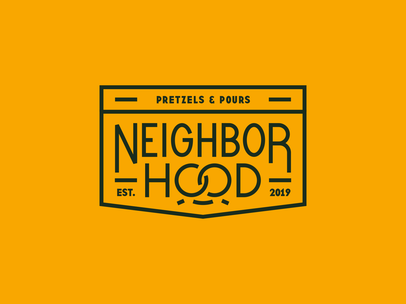 Neighborhood Logos badge branding food identity logo los angeles monoline neighborhood pretzel restaurant truck