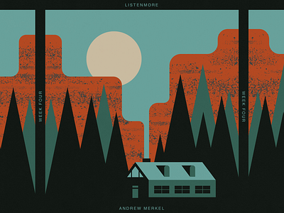 LM Week Four album cover cabin camp canyon canyon moon listen more mountain music playlist sky smoke