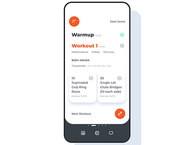 Workout App clean dashboard data design fitness health helper lift mobile trainer ui ux warmup weights widget workout