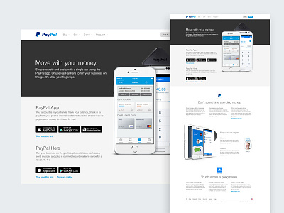New PayPal Apps Page android app ios payments paypal paypal here reader web design webpage