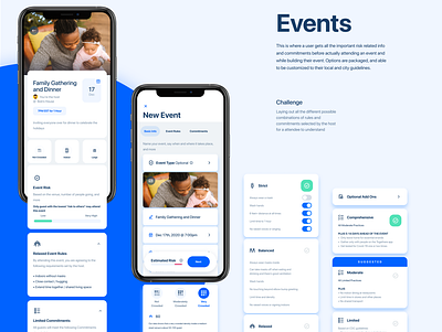 App Events calendar clean create dashboard design event list mobile options package ui ux