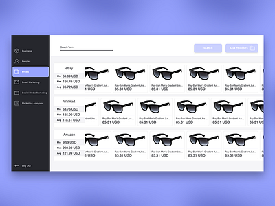 WIP dashboard ecommerce interface marketing search shop simple ui user ux