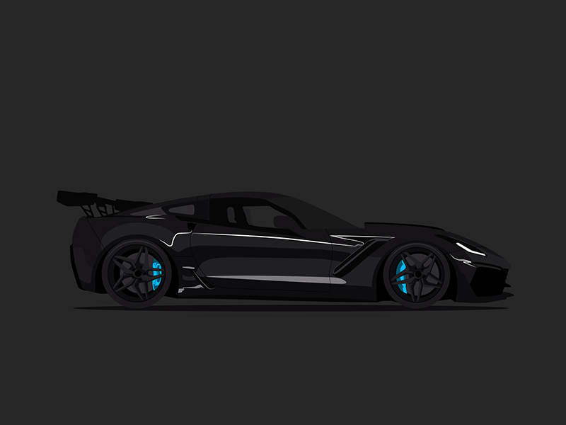 ZR1 supercar track chevrolet zr1 chevy ai illustrator vector illustration car