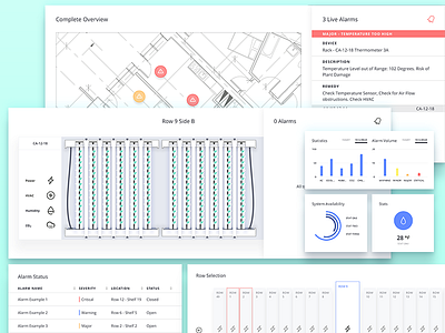 Monitor App (WIP) alarm alert chart component dashboard desktop graph map table ui ux widget