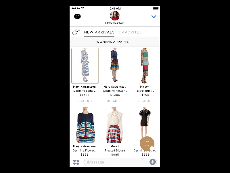 Saks Fifth Avenue iMessage App by Elizabeth Pizzuti on Dribbble