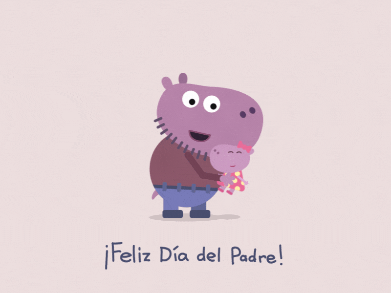 Ricky Hippo - Dia Del Padre 2d animation after effects animation fatherday gif hippo hippopotamus motion motion art motion design