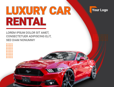 Luxury Car Rental Social Media Post ad car design graphic design instagram marketing media post rental social