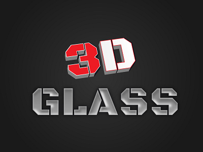 3D Glass Text Effect