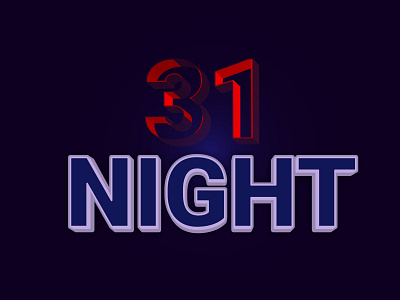 31 Night 3D Text Effect 3d design graphic design illustration instagram marketing media night social text effect