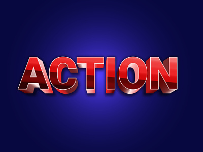 Action 3D Text Effect 3d action design effect graphic design illustration instagram media social text text effect