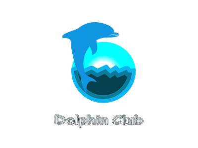 Dolphin club logo design app branding club desin design dolphin icon illustration logo logo design ui ux vector vector art