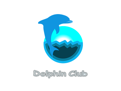 Dolphin club logo design app branding club desin design dolphin icon illustration logo logo design ui ux vector vector art