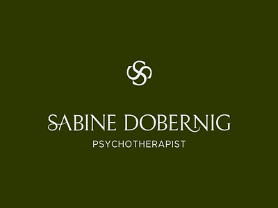 minimal logo design for sabine dobernig psychotherapist