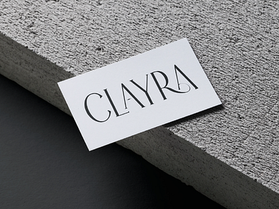 modern logo branding design for clayra pottery studio