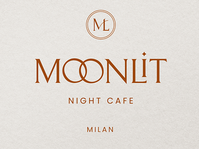 modern logo design for moonlit café | branding design brand identity design branding branding design cafe logo design designlogo graphic design illustration illustrator logo logo design logo designer logo maker logo work minimal modern logo professional logo ui visual design