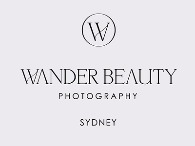 minimal and elegant logo design for wander beauty | branding