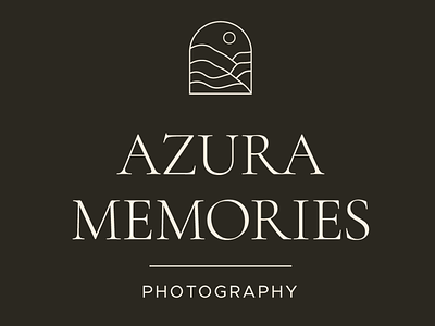 minimal logo design for Azura memories photography studio