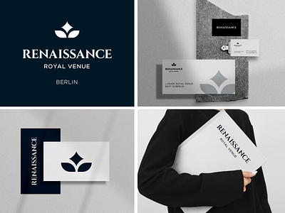 Minimal brand identity for renaissance royal venue