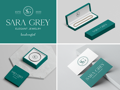 Minimal branding and logo design for Sara grey jewelry